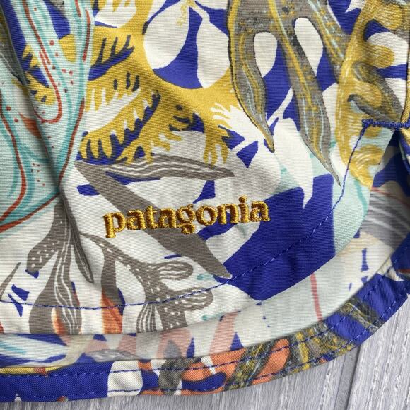 Patagonia Women's Yellow Violet Blue Jurassic Ferns Floral Board Shorts Size 4 - Picture 8 of 12